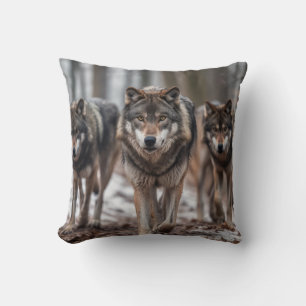 Throw Pillow-Wolves Cushion