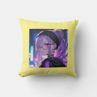 Throw Pillow  yellow colour polyester Pillow