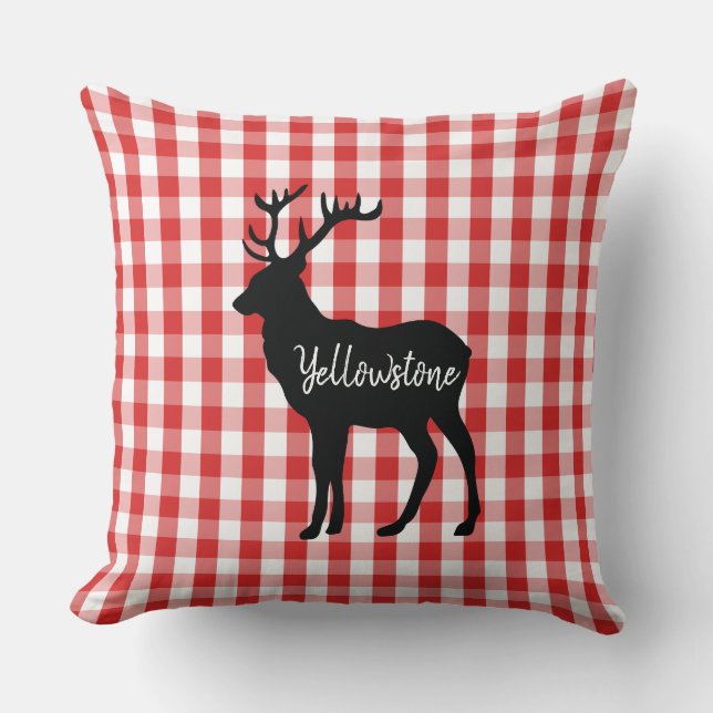 Throw Pillow-Yellowstone Elk Cushion (Front)