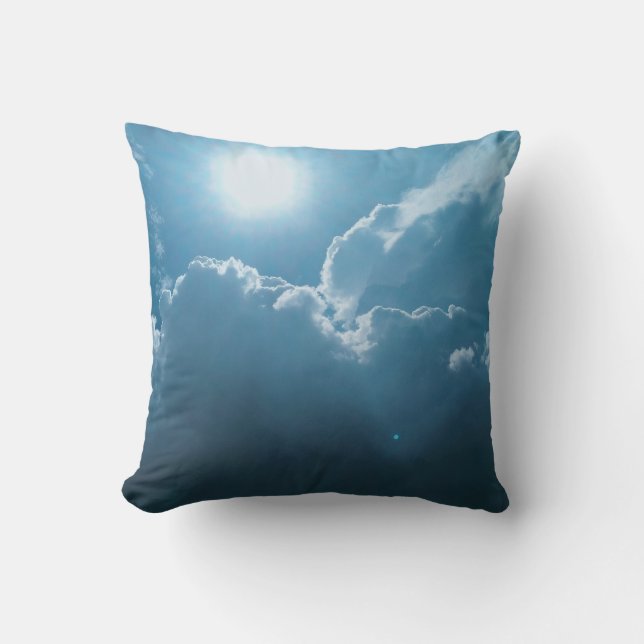Throw pillows-Dramatic Sunlight Through Clouds Cushion (Front)