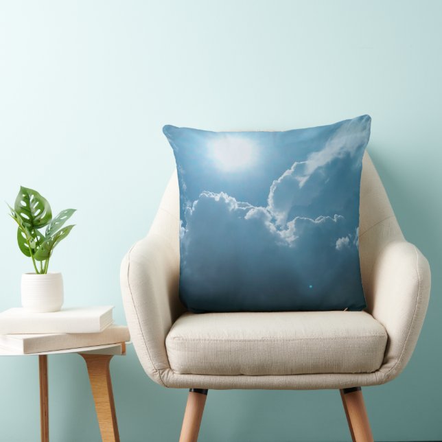 Throw pillows-Dramatic Sunlight Through Clouds Cushion (Chair)
