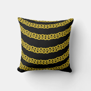 Throw Pillows Gold Black Locks