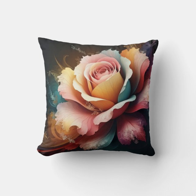 Throw Pillows rose flower (Front)