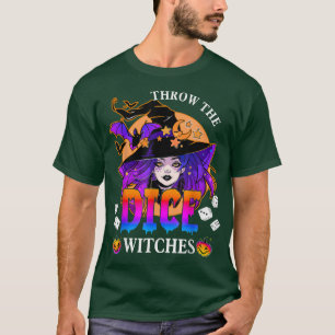 Throw The Dice Witches Bunco Happy Halloween Party T-Shirt