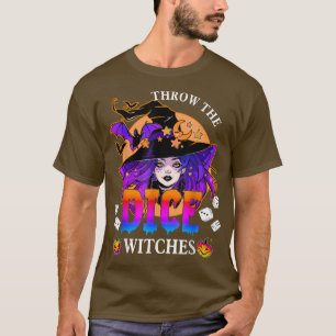 Throw The Dice Witches Bunco Happy Halloween Party T-Shirt