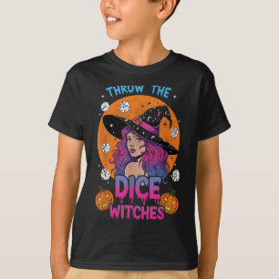 Throw The Dice Witches Bunco Party Funny Halloween T-Shirt