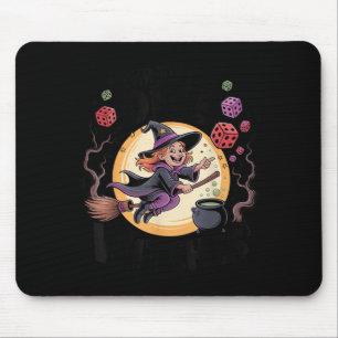 Throw The Dice Witches Halloween Bunco Dice Game D Mouse Mat
