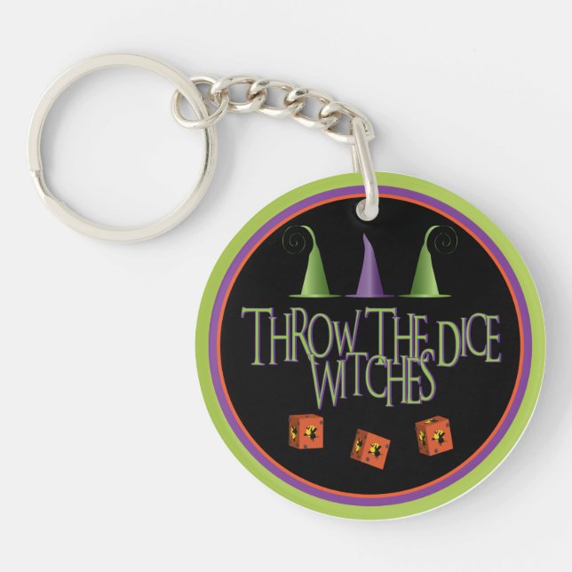 Throw The Dice Witches Key Chain (Front)