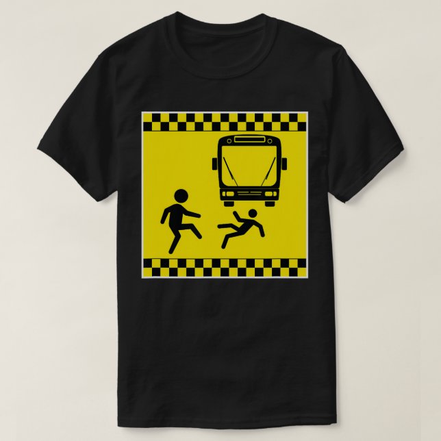 Throw Under The Bus Caution Funny Gag Gift  T-Shirt (Design Front)