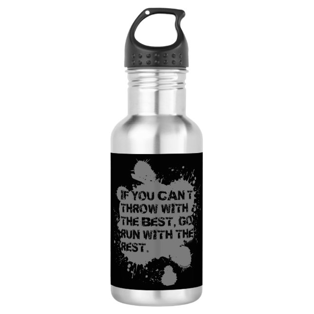 Throw With The Best- Shot Put Discus Thrower Gift 532 Ml Water Bottle (Front)