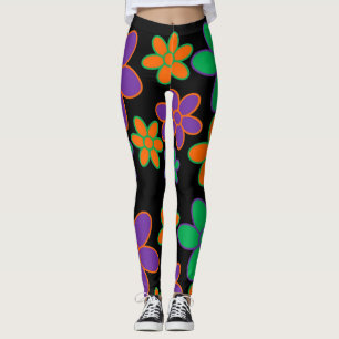 Throwback 70s Flower Power Leggings