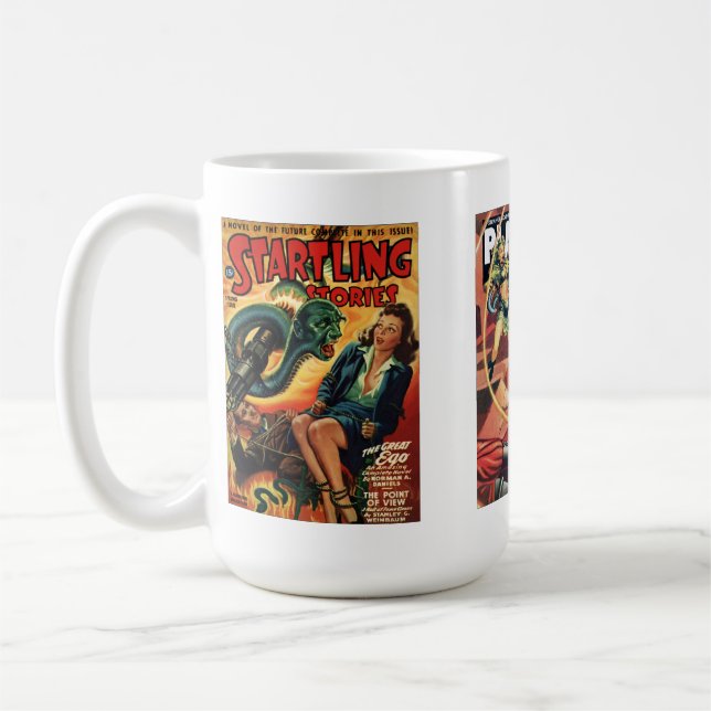 Throwback Space Aliens Retro Popular Culture Mug (Left)