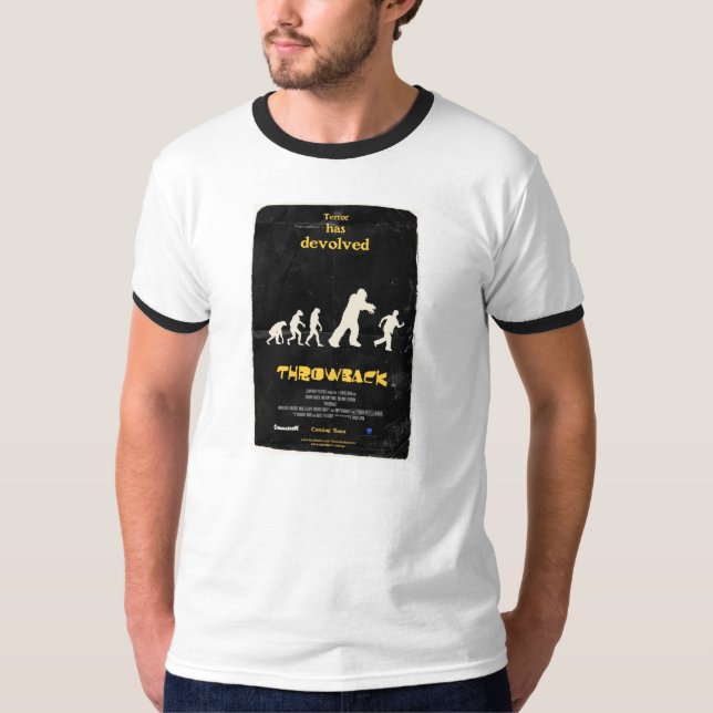 Throwback Teaser Poster Ringer Men's T-Shirt (Front)