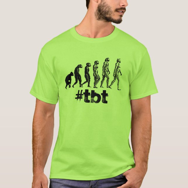 Throwback Thursday TBT Evolution hashtag shirt (Front)