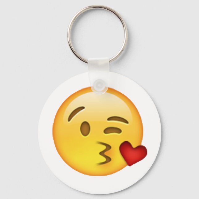 Throwing Kiss - Emoji Key Ring (Front)