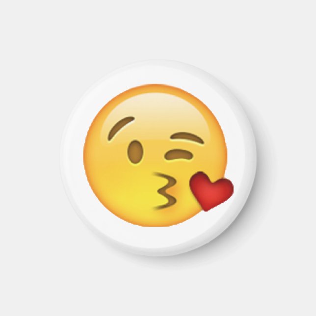 Throwing Kiss - Emoji Magnet (Front)