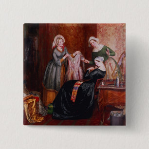 Throwing off her weeds 15 cm square badge