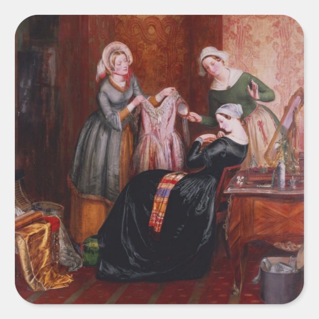 Throwing off her weeds square sticker (Front)