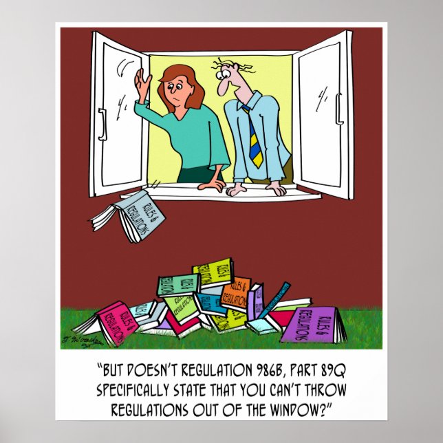 Throwing Regulations out the Window Poster (Front)