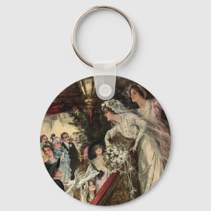 Throwing the Bouquet Key Ring
