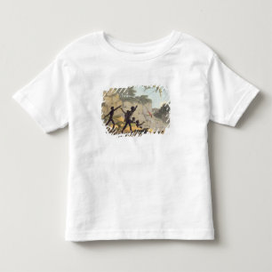 Throwing the Spear, aborigines hunting birds from Toddler T-Shirt