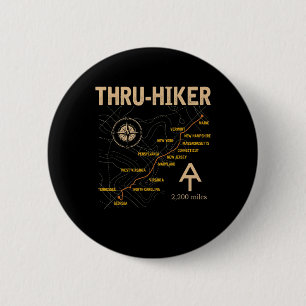 Thruh Hiker Appalachian Trail Hiking  6 Cm Round Badge