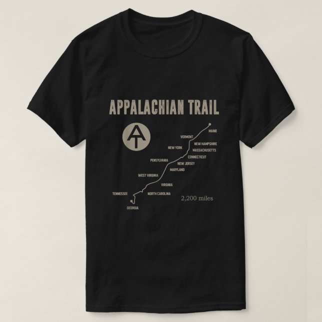 Thruh Hiker Appalachian Trail Hiking  T-Shirt (Design Front)
