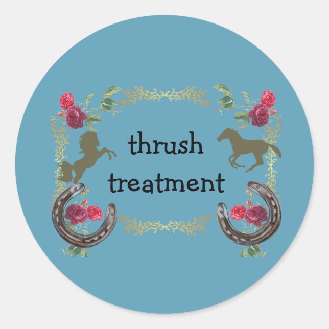 thrush treatment CLASSIC ROUND STICKER (Front)