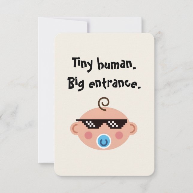 Thug life baby invitations  (Front)