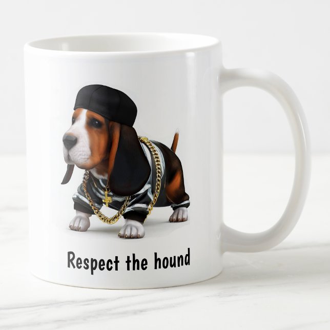 Thug Life Basset Hound Coffee Mug (Creator Uploaded)