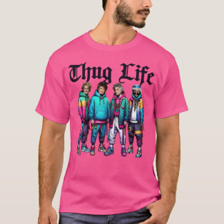 THUG LIFE GOLDEN GIRLS BLACK ARTs vintage boy T-Shirt