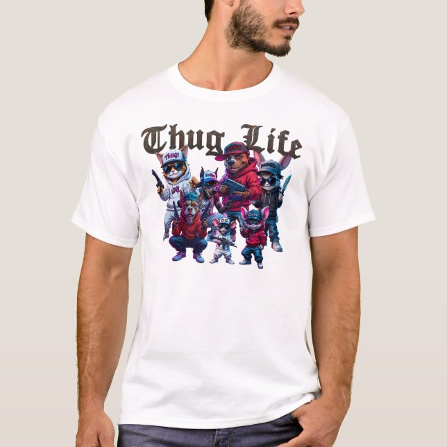 Thug Life Pets T-Shirt (Front)