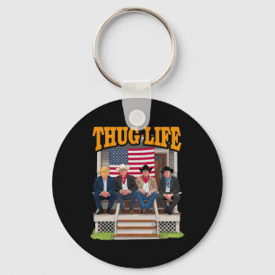 Thug Life Trump Vance Kennedy Elon Shirt  Key Ring