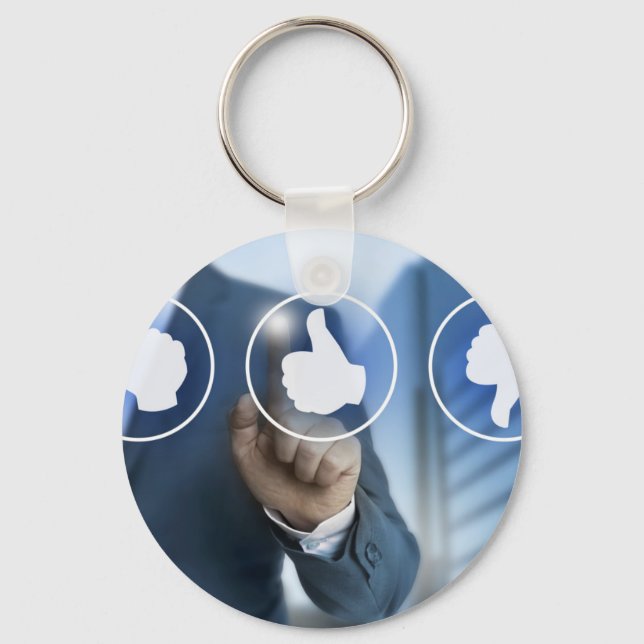 thumb icons for Customer review concept Key Ring (Front)