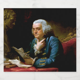 Thumb Portrait Benjamin Franklin at White House  Beer Bottle Label