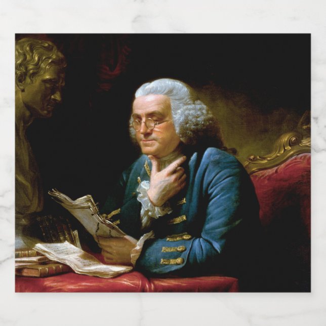 Thumb Portrait Benjamin Franklin at White House  Beer Bottle Label (Single Label)