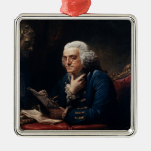 Thumb Portrait Benjamin Franklin at White House Metal Tree Decoration