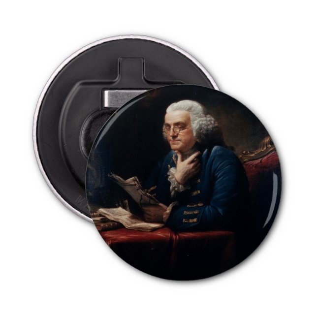 Thumb Portrait, Benjamin Franklin Founding Father Bottle Opener (Front)