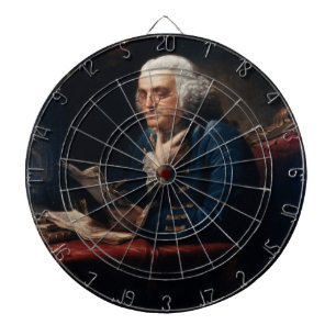 Thumb Portrait, Benjamin Franklin Founding Father Dartboard