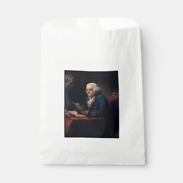 Thumb Portrait, Benjamin Franklin Founding Father Favour Bags (Front)