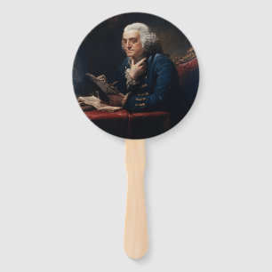 Thumb Portrait, Benjamin Franklin Founding Father Hand Fan