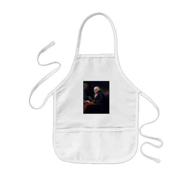 Thumb Portrait, Benjamin Franklin Founding Father Kids Apron (Front)