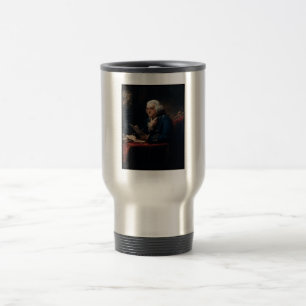 Thumb Portrait, Benjamin Franklin Founding Father Travel Mug