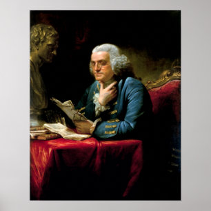 THUMB PORTRAIT of BEN FRANKLIN 1767 Poster