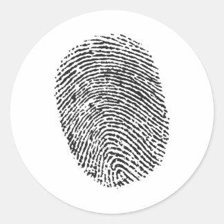 Thumb Print Classic Round Sticker