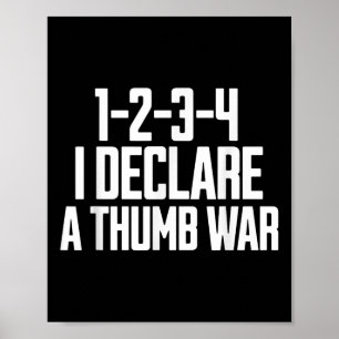 Thumb War Chant, Thumb Wrestling Champion, Thumb W Poster