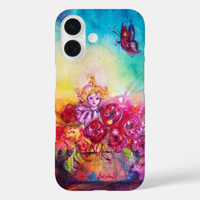 THUMBELINA ,FLOWER BASKET AND BUTTERFLY Case-Mate iPhone CASE (Back)