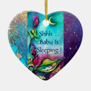 THUMBELINA ,FLOWER BASKET AND BUTTERFLY CERAMIC TREE DECORATION