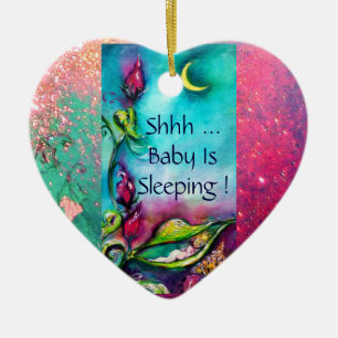 THUMBELINA ,FLOWER BASKET AND BUTTERFLY CERAMIC TREE DECORATION