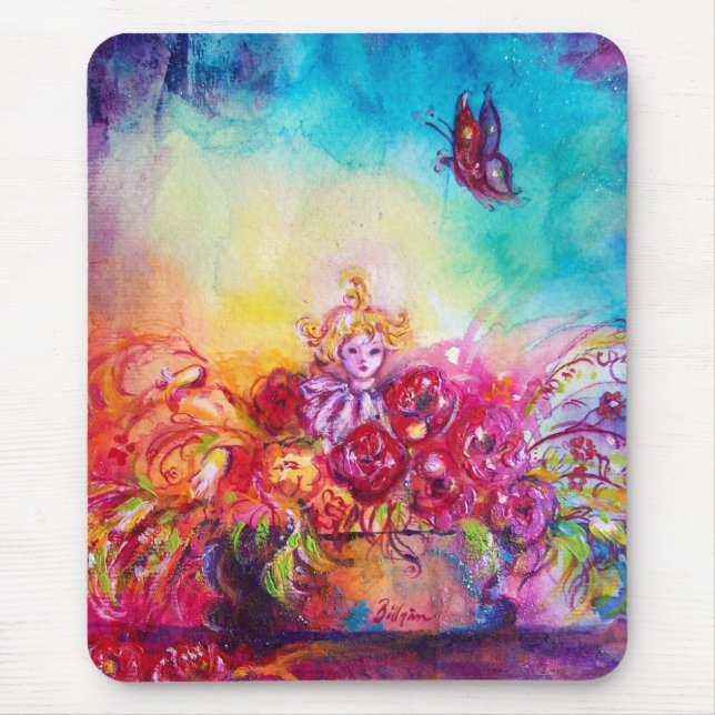 THUMBELINA,FLOWER BASKET AND BUTTERFLY MOUSE MAT (Front)